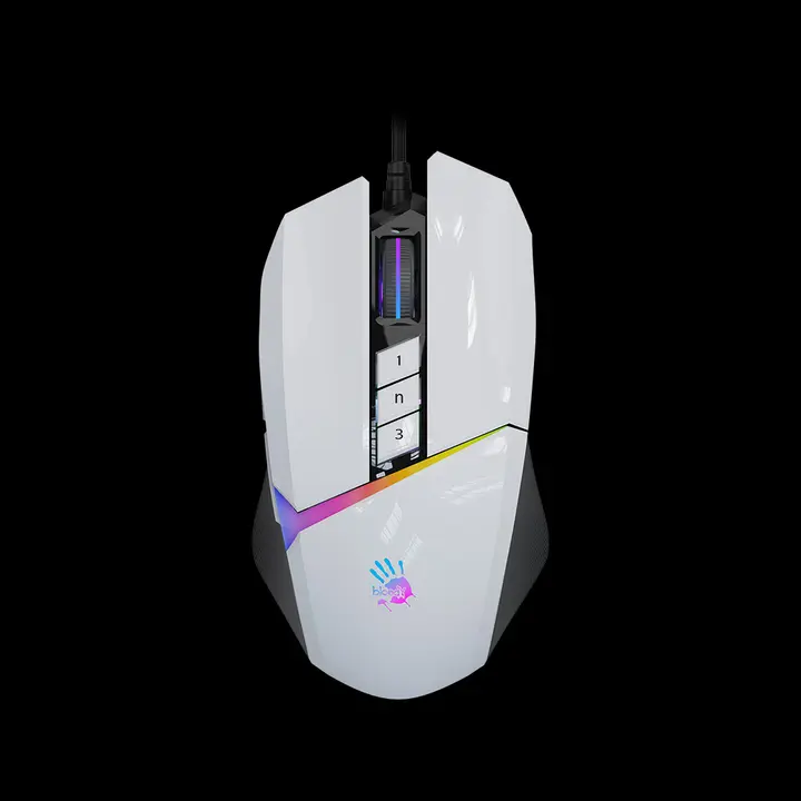 Bloody W63 Max Panda White RGB GAMING MOUSE