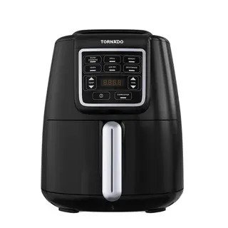 TORNADO Air Fryer 1550 Watt 4 Liter LED Display Black x Silver