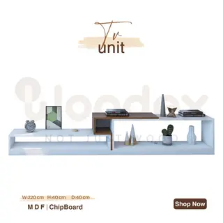 ترابيزة تليفزيون مع رفوف chipboard