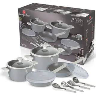 Berlinger Haus Aspen 10 Pcs Forged Aluminium Cookware Set Non Stick Space Savvy