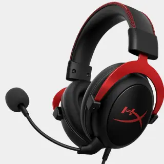 HyperX Cloud II Gaming Headset for PC & PS4 & Xbox One, Nintendo Switch, Red, Wired, Headphones Headset