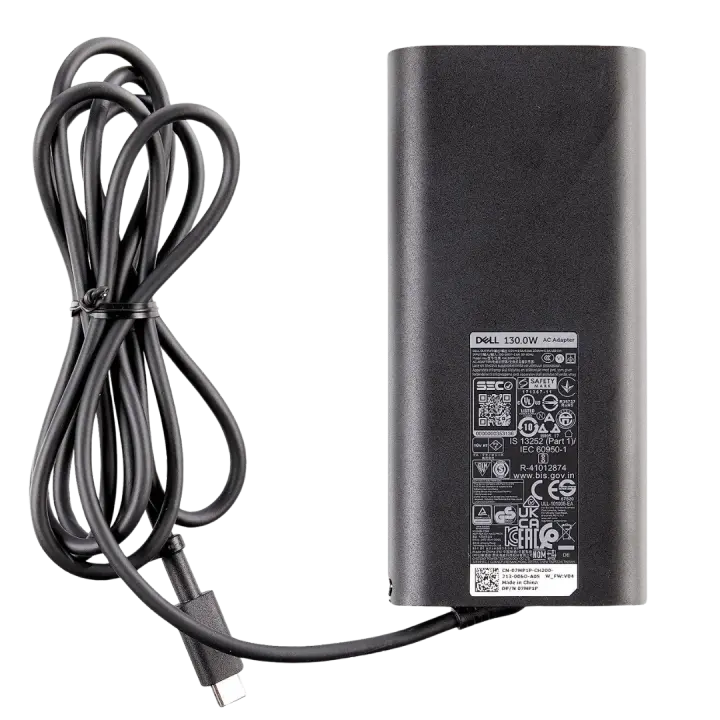 شاحن ديل أصلي 130 واط, 20V 6.5A, Type-C, Original Dell Charger, رقم القطعة DA130PM170