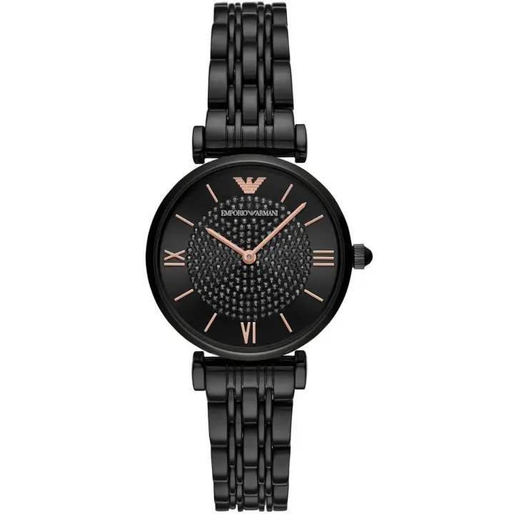 ساعة Emporio Armani Gianni T-Bar AR11245 نسائي أسود 32 مم