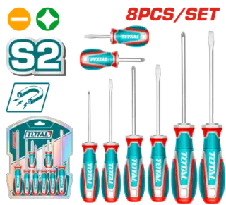 طقم مفكات 8 قطع s2 عادة و صليبة, TKSDS0826