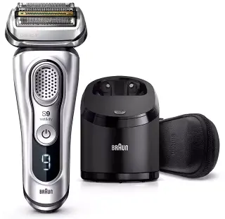 ماكينة حلاقة كهربائية للرجال براون Series 9، استخدام جاف ورطب، فضي، 9390cc