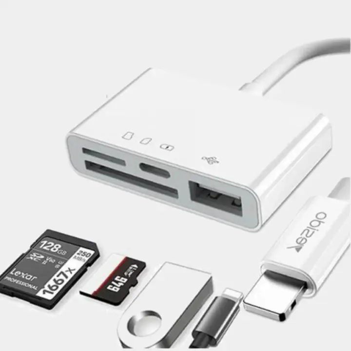 Yesido GS12 lightning to USB + TF MicroSD + Lightning OTG Adapter