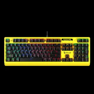 Bloody B810RC Punk Yellow LIGHT STRIKE RGB ANIMATION GAMING Keyboard