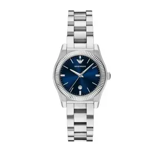 ساعة Emporio Armani Federica AR11717 حريمي أزرق فضي, 32 مم