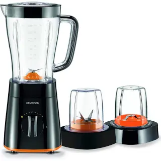 Kenwood Blender with 2 Mills, 500 Watt, 1.5 Liter, BLACK, BLP15.360BK