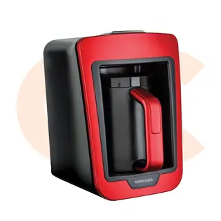 Best-Selling TORNADO Automatic Turkish Coffee Maker in Red x Black Color TCME-100 RG | Available Now at EHAB Center Home Appliances
