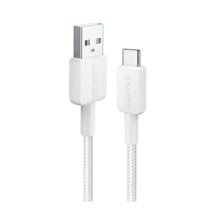 Anker 322 Usb-A To Usb-C Cable 3Ft 0.9M White (A81H5H21)