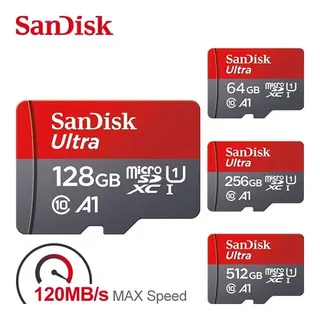 Micro SD Card SanDisk Ultra 32GB 64GB 128GB 256GB Memory Card A1 Class 10 TF