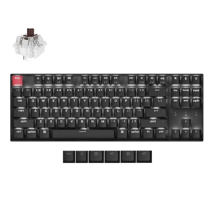 Keychron K8 Kabellose Mechanische Tastatur Version 2, QWERTY US, K8X-A3, Brown