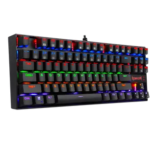 Redragon K552E Kumara Rainbow Backlit Mechanical Gaming Keyboard, Blue Switch
