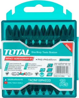 لقمة مفك تصادمية صليبة × صليبة 1 قطعة ألوان متعددة توتال TACIM16PH233 TOTAL صنع فى الصين