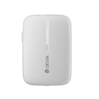 DEVIA Kintone Series Built-in Dual Cable Power Bank 10000mAh Support three devices charging at same time - White