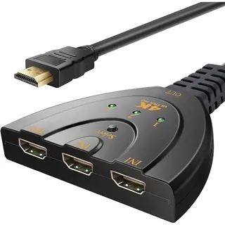 HDMI Switch 3 to1 4K Ultra HD with 50cm HDTV Cable