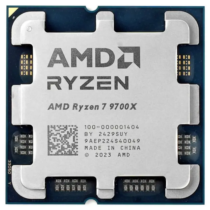 AMD Ryzen 7 9700X 3.8 GHz Up to 5.5 GHz 8-Core, 16-Threads, AM5 Socket , 65W Processor with AMD Radeon Graphics Tray
