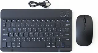 Ultra-Slim Bluetooth Keyboard Mouse combo for iPad, Android, PC & Laptop ( Black )
