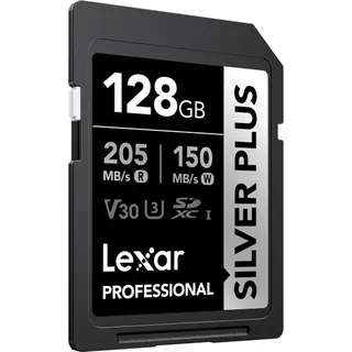Lexar 128GB 205MB/s Professional SILVER PLUS UHS-I SDXC Memory Card