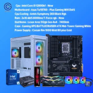 Intel Core i9-12900KF 32GB RAM 512GB SSD Desktop PC Build White Edition
