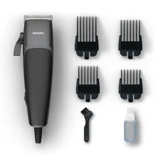Philips Hair Clipper HC3100 Series 3000, Bump-Free Hair & Beard Trimmer with Steel Blades, Copper Motor Coil & 4 Click-On Combs