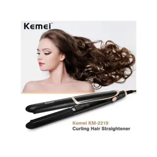 Km-2219 Professional Hair Straightener - Black