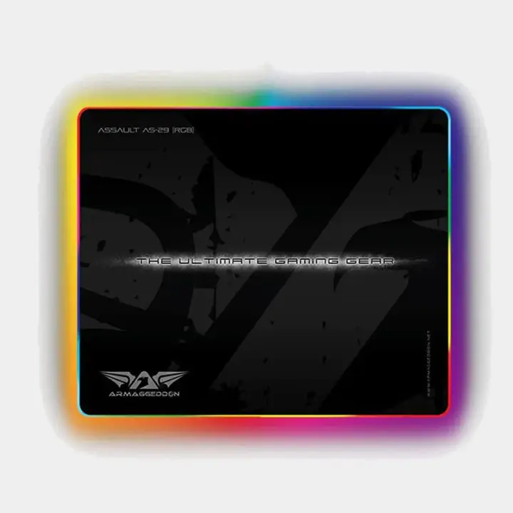 Armaggeddon Assault AS-29 RGB Light-up Mouse Pad with Multi Bright Lighting Systems
