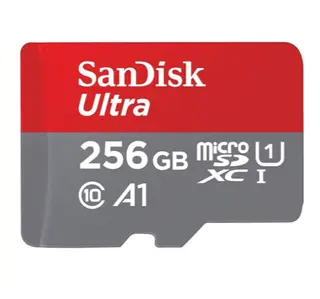 SanDisk 256GB Ultra Micro SD Memory Card A1 UHS-I 120MB/s WITH Adapter Kit