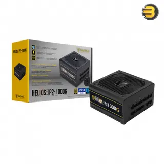 GAMDIAS HELIOS P2-1000G 1000W 80 Plus Gold, Fully Modular, ATX 3.1 & PCIe Gen 5.1 Ready, High Quality Capacitor, Automatic Fan Speed , Full DC-DC, LLC Resonant Circuit Design, OVP/UVP/OPP/SCP/OCP/OTP -