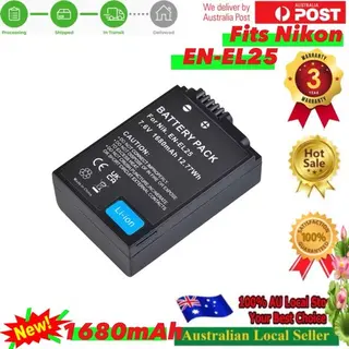 1680mAh Quality Battery for Nikon EN-EL25, Nikon Z50, Nikon Z 50, Nikon Z fc