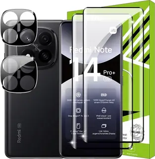 For Xiaomi Redmi Note 14 Pro 4G 5G + Plus Glass Screen Protector & Camera lens