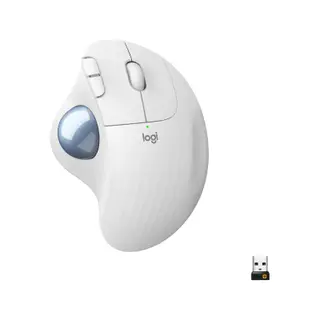 Logitech ERGO M575S Wireless Trackball Mouse, Ergonomic Comfort, Quiet Clicks (910-005870)