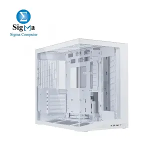 Lian Li O11 Dynamic Mini V2 Flow White Mini Tower Gaming Case, Non-LED / Non-RGB Fans