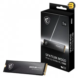 MSI SPATIUM M560 PCIe 5.0 NVMe M.2 1TB SSD, 10,300MB/s Read, 8,700MB/s Write, 1200 TBW, NVMe 2.0 -