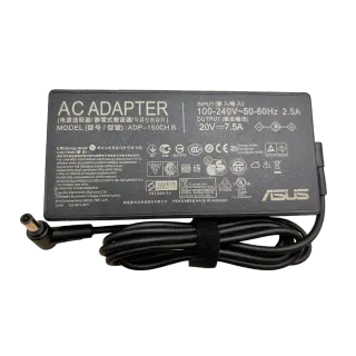 شاحن اسوس أصلي 150 واط, 20V 7.5A, Type 6.0×3.7mm, ASUS ROG Zephyrus, Original Asus Charger, رقم القطعة ADP-150CH B