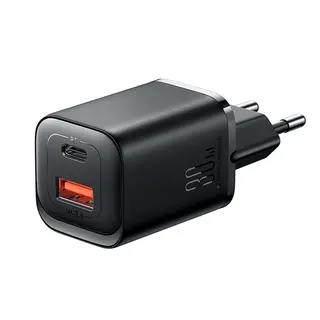 Joyroom JR-TCF08EU Speed Series EU 30W PD Dual-Port Fast Charge Adapter, Black
