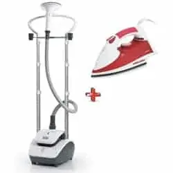 Black & Decker Garment Steamer, 2000 Watt, Black, GST2000PR With Steam Iron, 1450 Watt, Red, X750