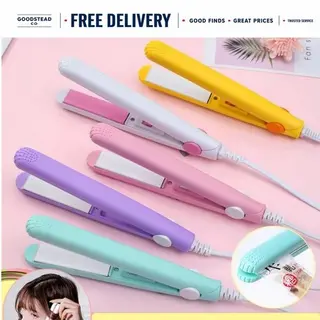 Mini Hair Straightener Ceramic Curling Iron Thermostatic 2-in-1 Travel Flat Iron