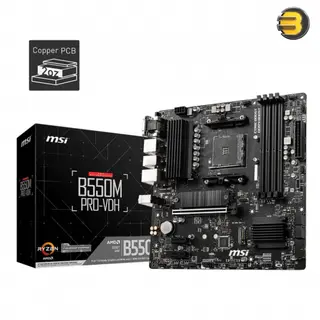 MSI B550M PRO-VDH, AM4 DDR4 Micro-ATX Motherboard