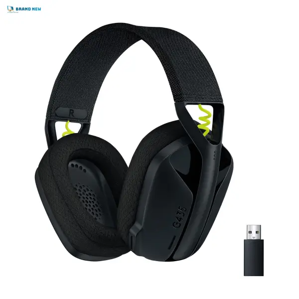 Logitech G435 LIGHTSPEED Wireless, Bluetooth Gaming Headset, Black and Neon Yellow