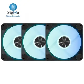 APNX FP1-R 120 Reverse KIT 3 FANS PWM ARGB BLACK 30mm Performance Fans + APNX HUB