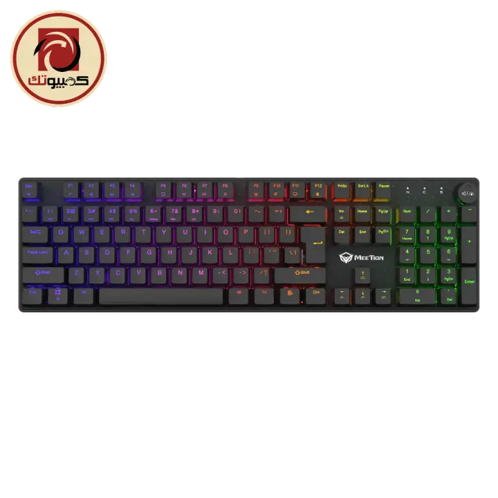 MEETION MK009 RD Rainbow Hot-Swappable Mechanical Keyboard, Red Switch