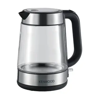 Kenwood Glass Kettle ZJG08-1.7L 2200W Cordless Electric Kettle with Auto Shut-Off, LED Illumination & Removable Mesh Filter, Clear/Silver/Black