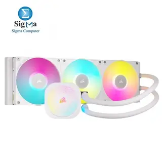 Corsair iCUE LINK TITAN 360 RX RGB AIO Liquid CPU Cooler, White