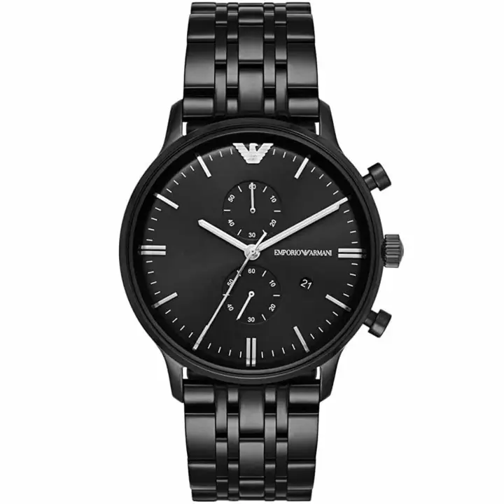 ساعة Emporio Armani Retro AR1934 رجالي أسود 43 مم كرونوغراف