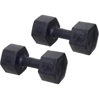 Rubber Dumbbells (Quality c) 1-kg