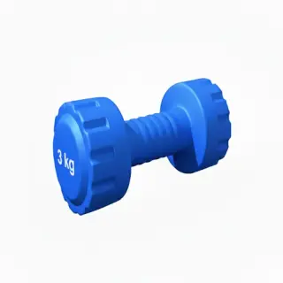Plastic PVC Dumbbell, Waterproof Home Fitness Equipment 3-kg