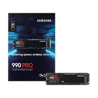 SAMSUNG 990 PRO 1TB PCI-E Gen 4.0 NVMe V-NAND SSD (Read 7450MB/s, Write 6900MB/s)