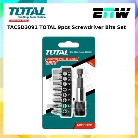 [ طقم لقم سنون 9 ق مع وصلة سريعة توتال tacsd3091
